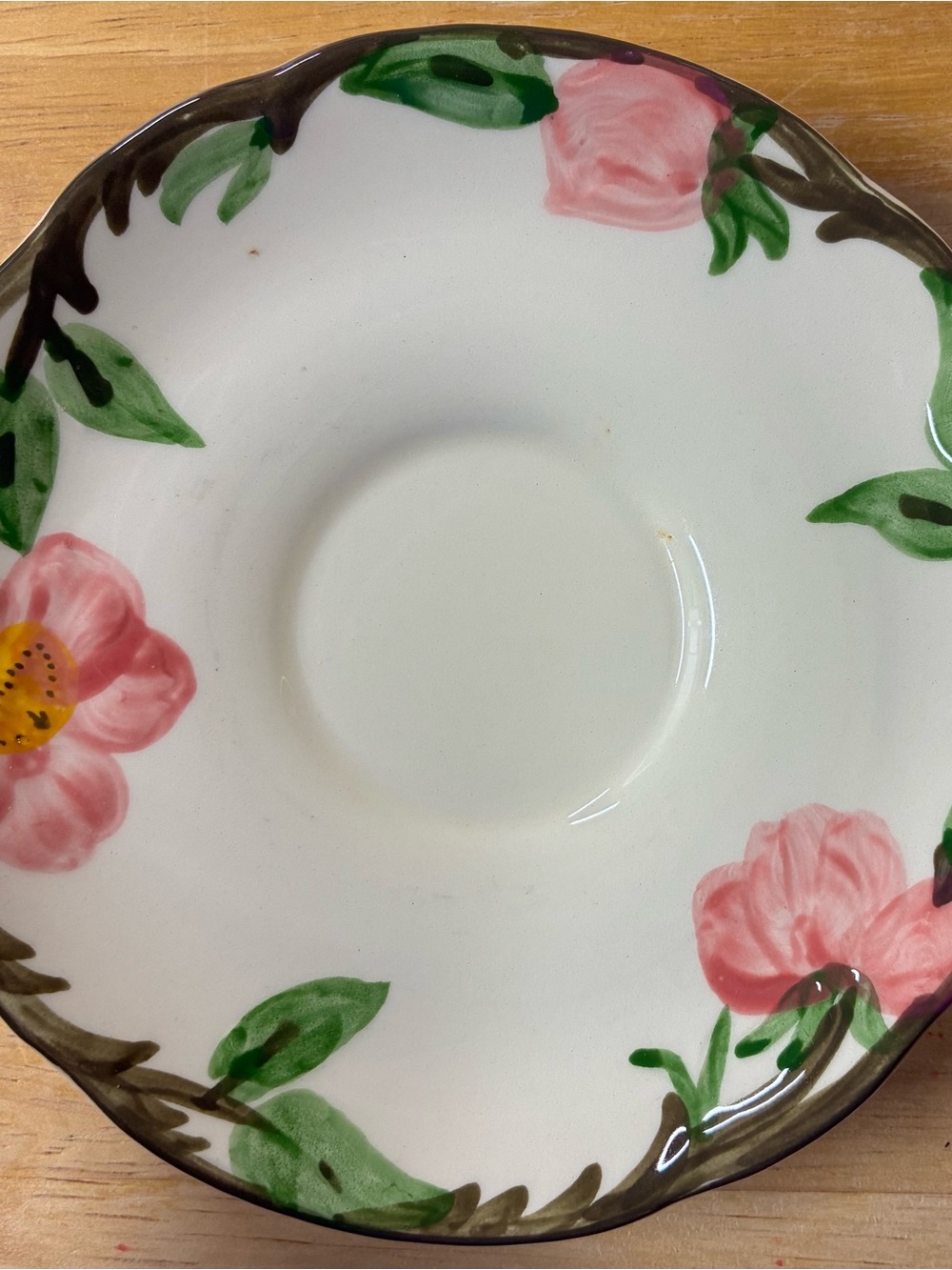 Franciscan Vintage Tea Saucer 5 3/4in Floral Desert Rose USA Earthenware